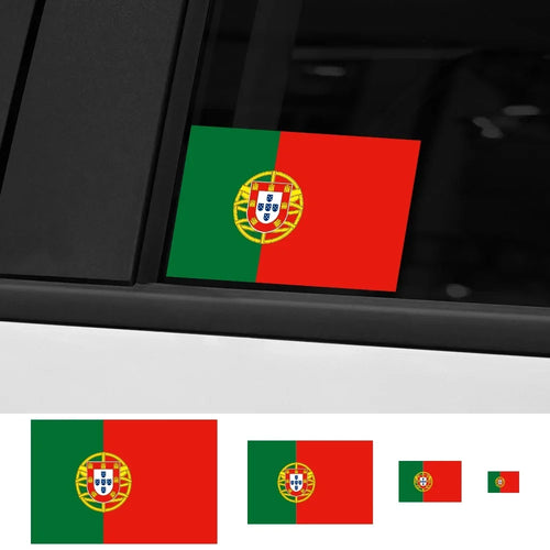 3 Peças Autocolantes da Bandeira de Portugal em PVC para Carro e Moto